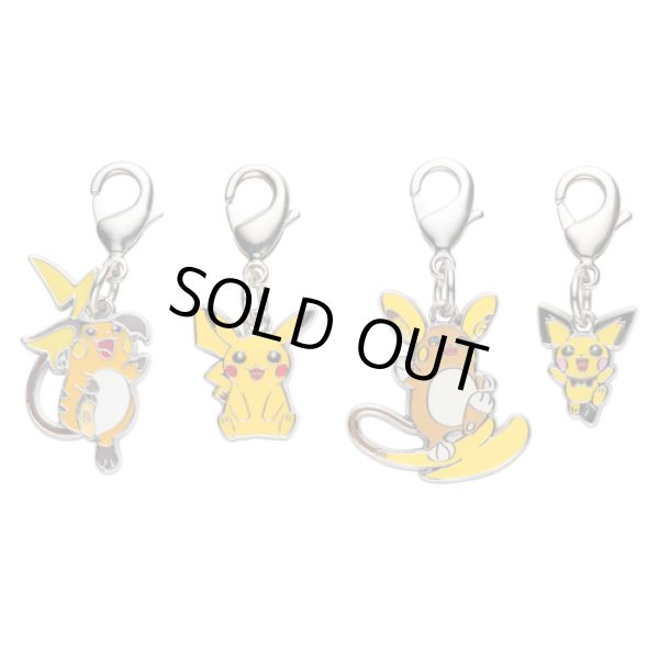 Photo1: Pokemon Center 2017 Metal Charm # 172 025 026 A026 Pichu Pikachu Raichu Alola Raichu (1)