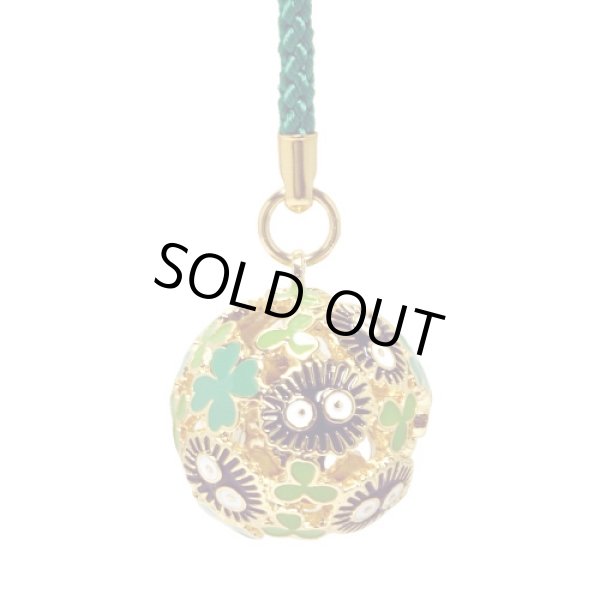 Photo2: Studio Ghibli Bell Charm Strap My Neighbor Totoro Kurosuke Clover (2)