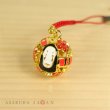 Photo4: Studio Ghibli Bell Charm Strap Spirited Away Kaonashi No Face wooden ticket (4)