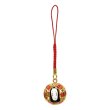 Photo1: Studio Ghibli Bell Charm Strap Spirited Away Kaonashi No Face wooden ticket (1)