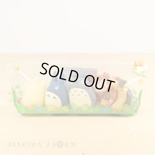 Photo1: Studio Ghibli My Neighbor Totoro Plastic finger puppets with Pouch Case (1)