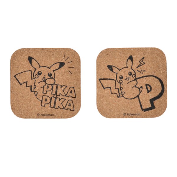 Photo1: Pokemon Center 2018 Pikachu living & dining Cork Coaster (1)