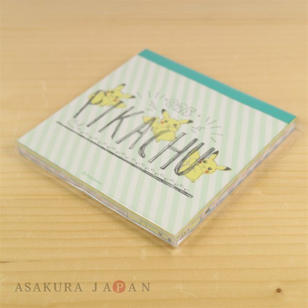 Photo3: Pokemon Center 2018 Pikachu drawing green Memo pad (3)