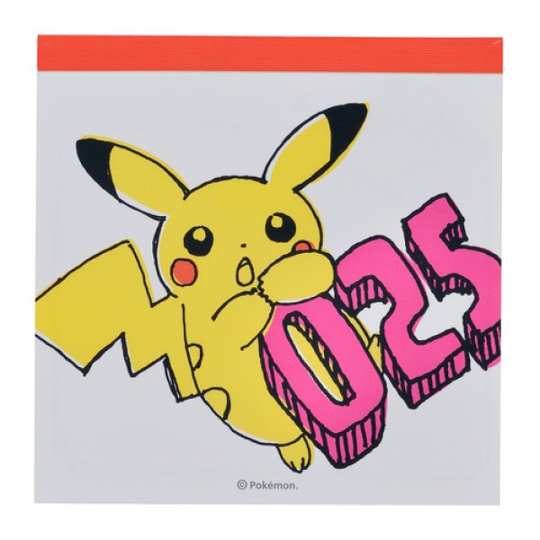 Photo1: Pokemon Center 2018 Pikachu drawing orange Memo pad (1)