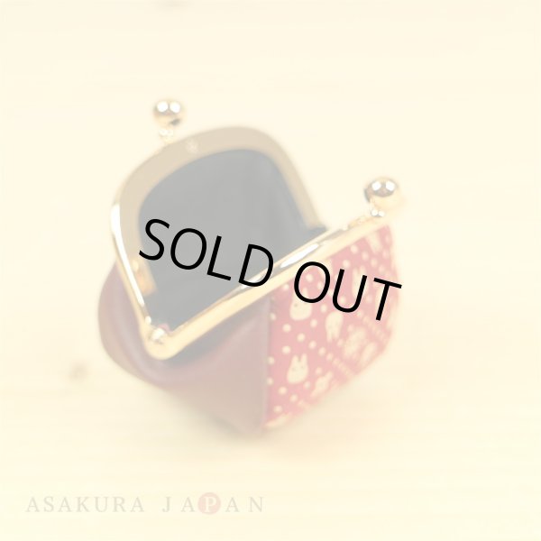 Photo3: Studio Ghibli My Neighbor Totoro Koshu Inden Mini Gamaguchi Coin purse Red (3)