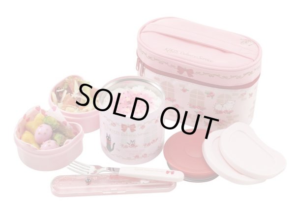 Photo2: Studio Ghibli Lunch box Kiki's Delivery Service Thermal Bento Set Rose (2)
