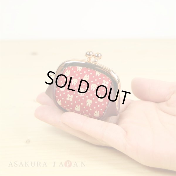 Photo4: Studio Ghibli My Neighbor Totoro Koshu Inden Mini Gamaguchi Coin purse Red (4)