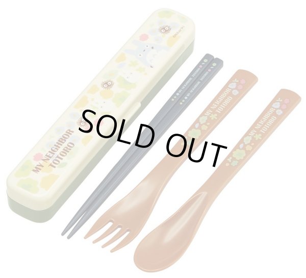 Photo1: Studio Ghibli Lunch box My Neighbor Totoro Chopsticks Fork Spoon Trio set Garden Bento (1)