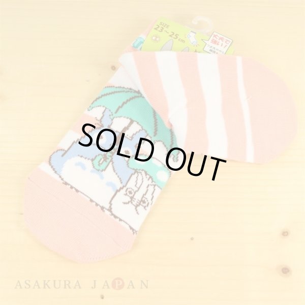 Photo2: Studio Ghibli My Neighbor Totoro Socks for Women 23-25cm 1Pair 781 Asymmetry Pink (2)