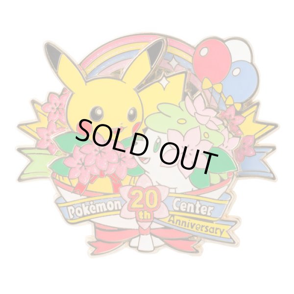 Photo1: Pokemon Center 2018 20th Anniversary Campaign Pin Badge Pikachu Shaymin Pins (1)