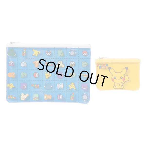 Photo1: Pokemon Center 2018 POKEMON DOLLS Vinyl Flat Pouch 2 pcs Pikchu All (1)