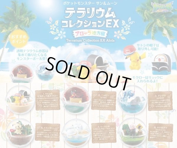 Photo2: Pokemon 2018 Sun & Moon Terrarium Collection EX Alola Regional set of 6 Figure Complete set Mini Figure (2)