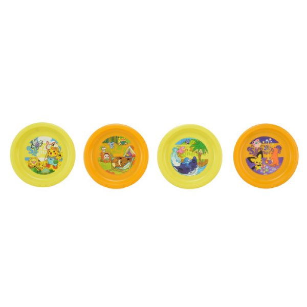 Photo1: Pokemon Center 2018 Pokemon Summer Life Plate 4 pieces (1)