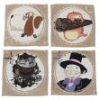 Photo1: Studio Ghibli Fabric coasters Set of 4 Howl's Moving Castle (1)