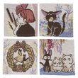 Photo1: Studio Ghibli Fabric coasters Set of 4 Kiki's Delivery Service Hanabana no Kisetsu (1)