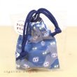 Photo2: Studio Ghibli Mini Drawstring Pouch Bag with Rubber Stamp My Neighbor Totoro #1 (2)