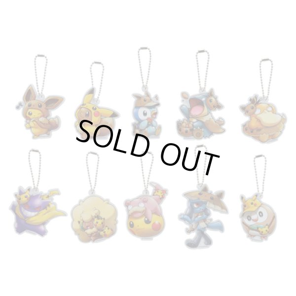 Photo3: Pokemon Center 2018 FAN OF PIKACHU & EEVEE Acrylic Charm Key Chain Gengar (3)