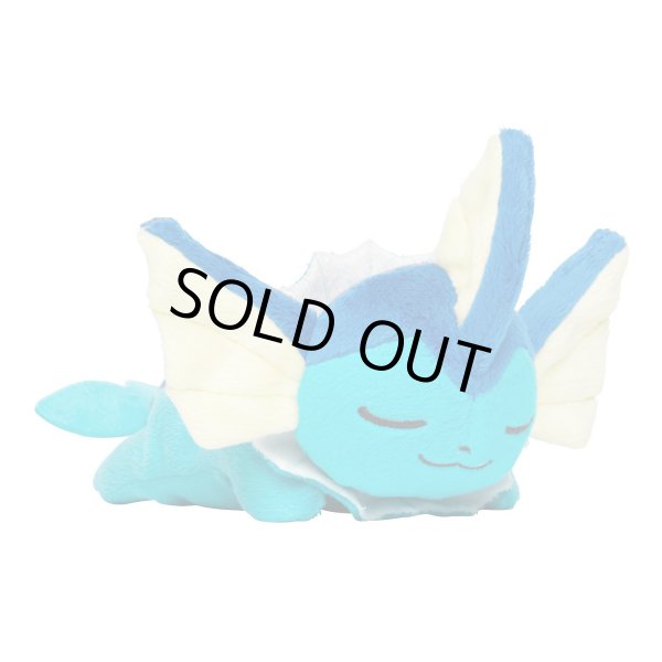 Photo1: Pokemon Center 2018 Kuttari Series Vaporeon Plush Toy Sleeping Version (1)