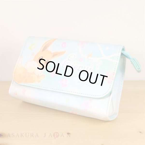 Photo4: Pokemon Center 2018 Pikachu & Eevee Cosmetics series Pouch case with mirror Eevee (4)