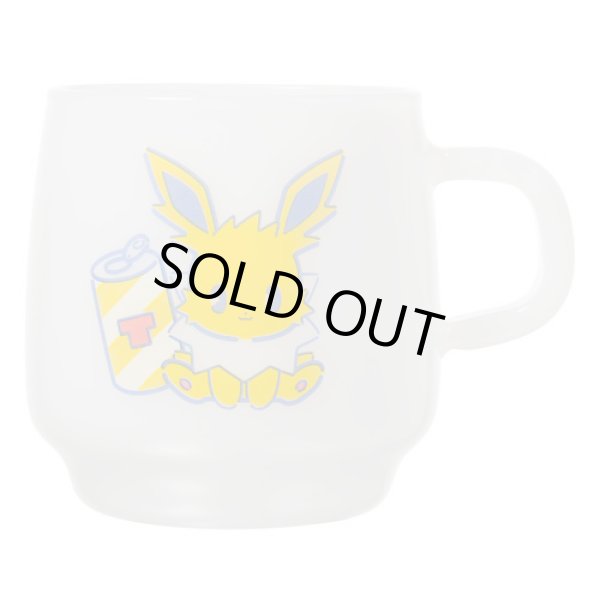 Photo1: Pokemon Center 2019 MIX AU LAIT Heat-resistant glass mug Jolteon (1)