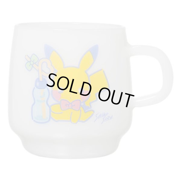 Photo1: Pokemon Center 2019 SAIKO SODA Heat-resistant glass mug Pikachu (1)