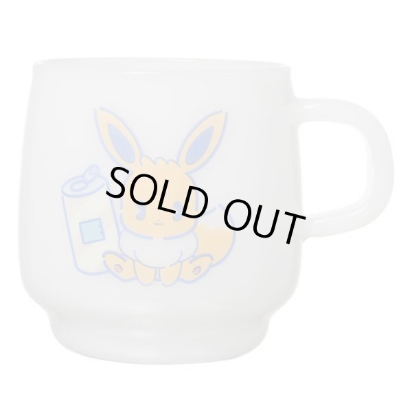 Photo1: Pokemon Center 2019 MIX AU LAIT Heat-resistant glass mug Eevee (1)