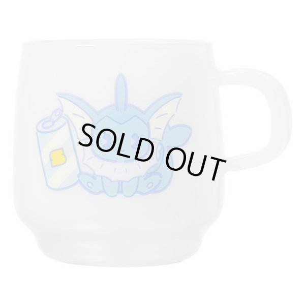 Photo1: Pokemon Center 2019 MIX AU LAIT Heat-resistant glass mug Vaporeon (1)