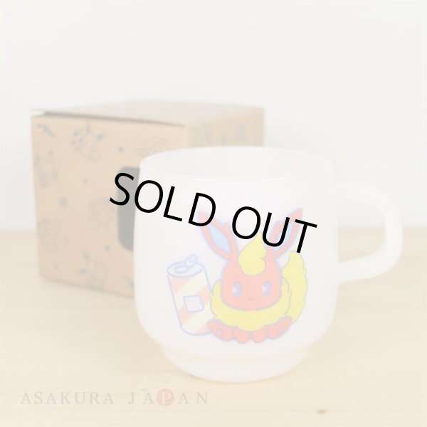 Photo3: Pokemon Center 2019 MIX AU LAIT Heat-resistant glass mug Flareon (3)