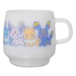 Photo1: Pokemon Center 2019 MIX AU LAIT Heat-resistant glass mug Eevee evolutions (1)