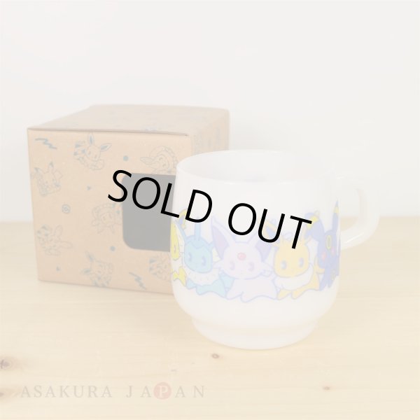 Photo4: Pokemon Center 2019 MIX AU LAIT Heat-resistant glass mug Eevee evolutions (4)