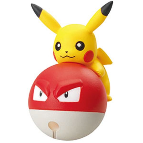 Photo1: Pokemon 2018 Tsunagete Pokemon CORD KEEPER! vol.2 #5 Pikachu & Voltorb Mini Figure (1)