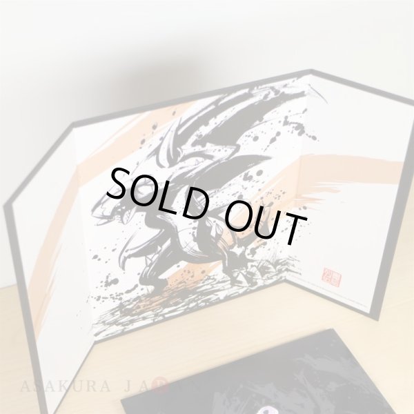 Photo2: Pokemon Center 2019 Sumi-e Retsuden Mini Byobu Folding screen Garchomp (2)