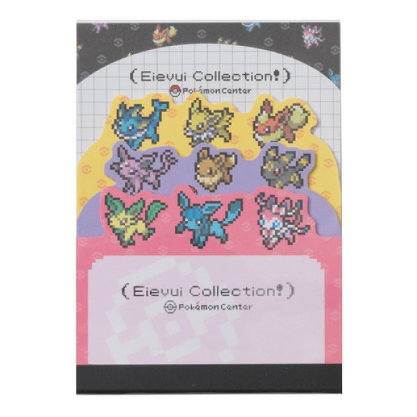 Photo1: Pokemon Center 2019 Eevee DOT COLLECTION Memo pad Eevee Evolutions (1)