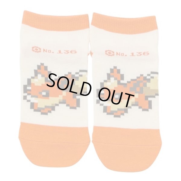 Photo1: Pokemon Center 2019 Eevee DOT COLLECTION Flareon Socks for Women 23 - 25 cm 1 Pair (1)