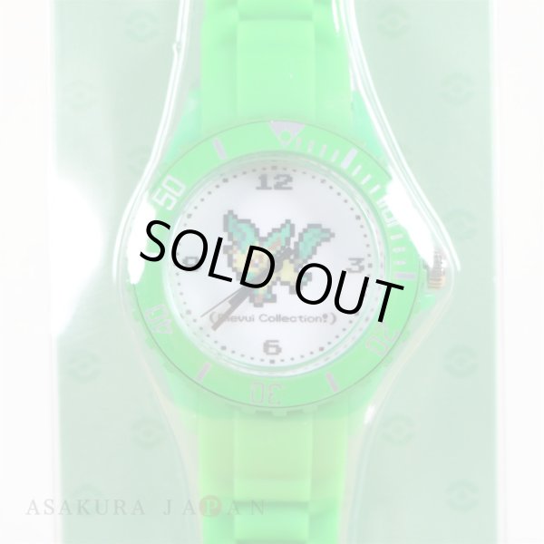Photo4: Pokemon Center 2019 Eevee DOT COLLECTION Wristwatch Leafeon (4)