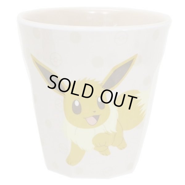 Photo1: Pokemon 2019 Tableware Melamine Cup Eevee dot (1)
