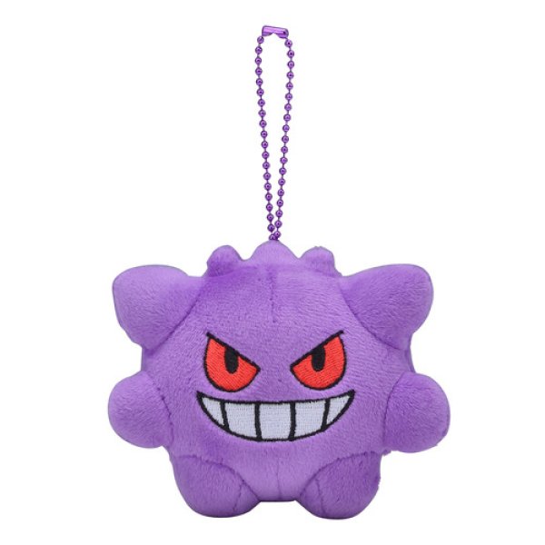 Photo1: Pokemon Center 2019 POKEMON DOLLS Plush Mascot Key Chain Gengar (1)