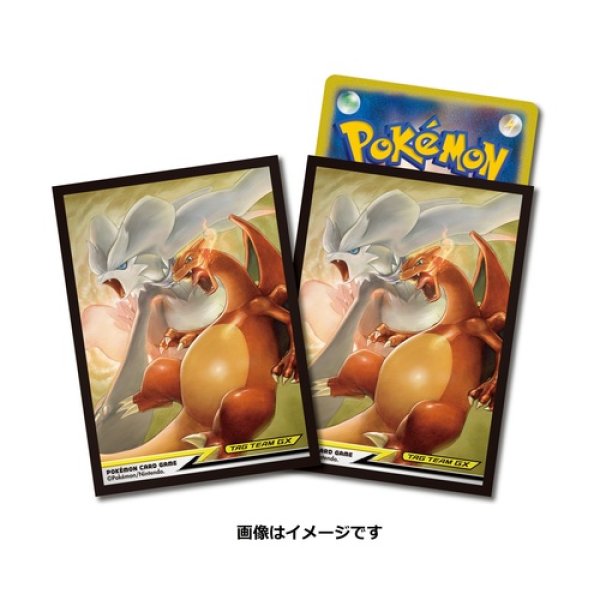 Pokemon Card Game Sleeve Deck Case Set Reshiram Charizard Tag Team Gx