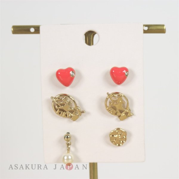 Photo1: Studio Ghibli Accessory Kiki's Delivery Service Pierced Earrings 22253 Kiki 6 pcs (1)