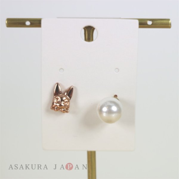 Photo1: Studio Ghibli Accessory Kiki's Delivery Servic Pierced Earrings 22277 Jiji Pearl (1)