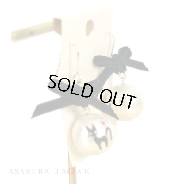 Photo2: Studio Ghibli Accessory Kiki's Delivery Service Pierced Earrings 22224 Jiji Black (2)