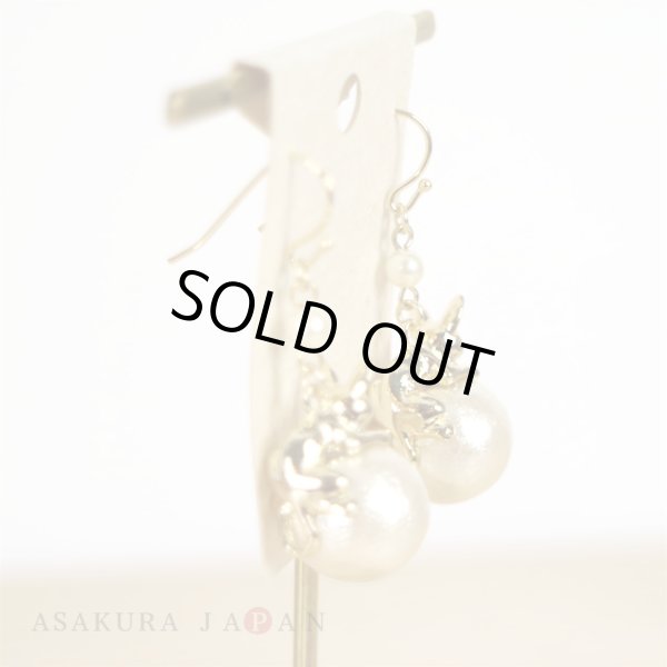 Photo2: Studio Ghibli Accessory Kiki's Delivery Servic Pierced Earrings 22341 Jiji Pearl Gold (2)