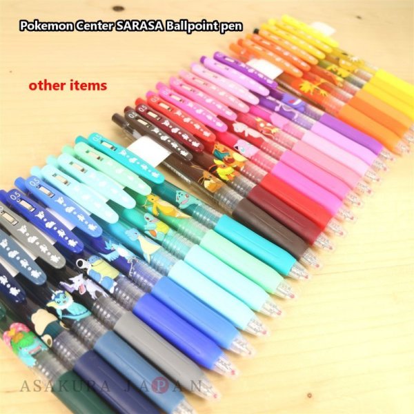Photo3: Pokemon Center 2018 ZEBRA SARASA Ballpoint pen Moltres Red Orange ink (3)