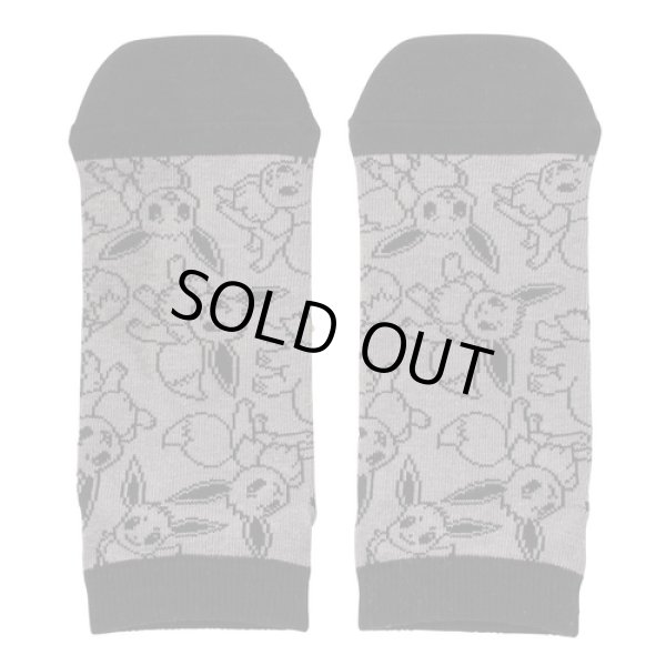 Photo1: Pokemon Center 2016 Short Socks for Women 23 - 25 cm 1 Pair Eevee Grey (1)