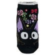 Photo1: Studio Ghibli Kiki's Delivery Service Socks for Women 23-25cm 1Pair 606 Jiji Flower Navy (1)