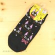 Photo2: Studio Ghibli Kiki's Delivery Service Socks for Women 23-25cm 1Pair 615 Jiji Ippai Black (2)