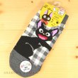 Photo2: Studio Ghibli Kiki's Delivery Service Socks for Women 23-25cm 1Pair 609 Asymmetry Jiji Gray (2)