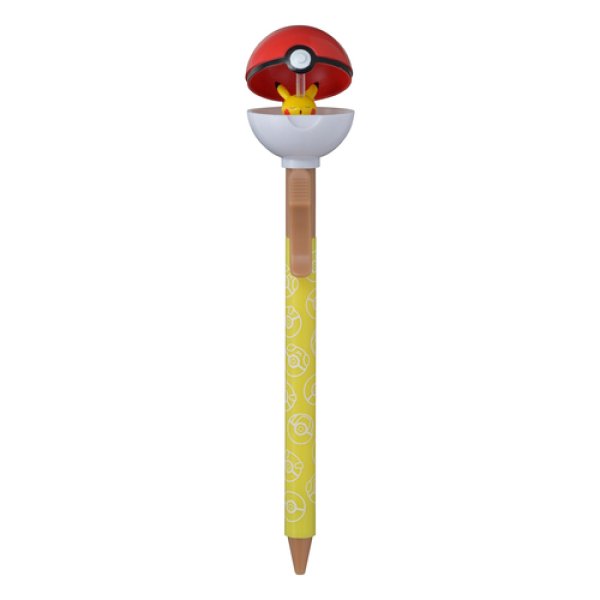 Photo1: Pokemon Center 2019 Ballpoint pen Action Pen with Figure Pikachu Sleeping ver. Black ink (1)
