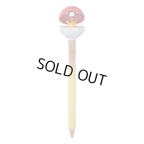 Photo1: Pokemon Center 2019 Ballpoint pen Action Pen with Figure Pikachu Sleeping ver. Black ink (1)