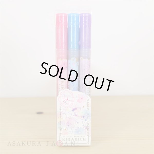 Photo3: Pokemon Center 2019 KIRARICH Glitter Highlighter Pen 3 colors Pikachu Eevee flowers (3)